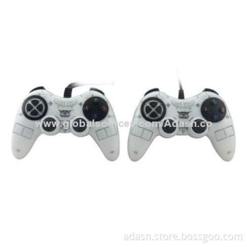 Wired PC USB twin gamepad for PC game, with double shock, various colors, factory cheap price